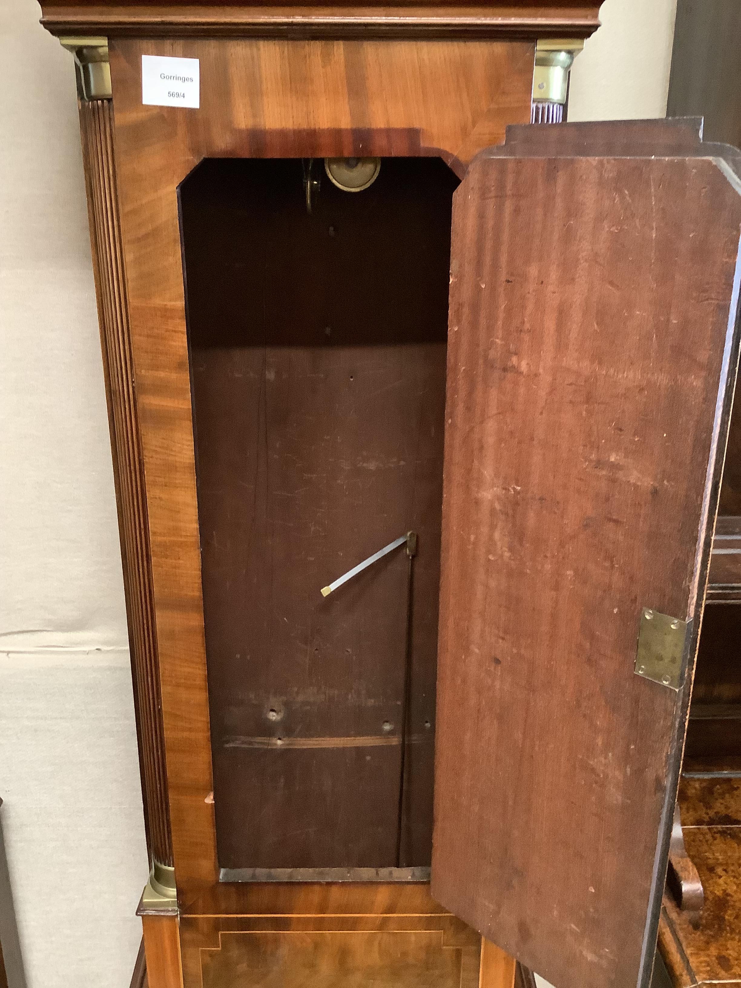 A Scottish mahogany eight day longcase clock marked Barclay Montrose, height 210cm